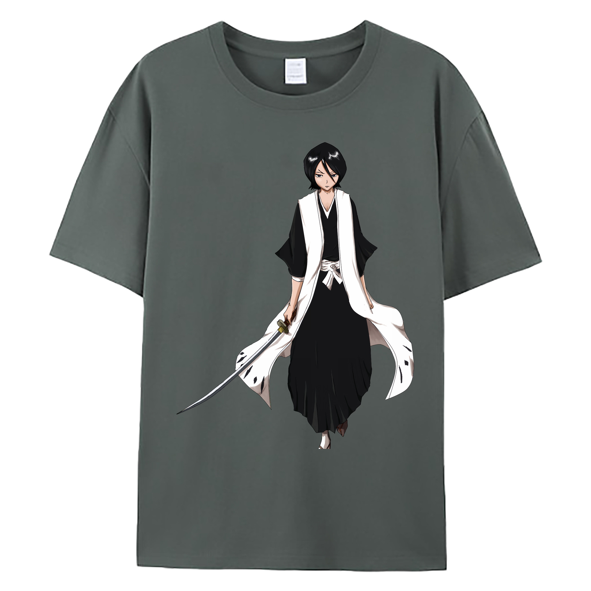 （画像用） ブリーチ 朽木ルキア BLEACH Kuchiki Rukia 綿100％ メンズ半袖Tシャツ｜肌触りやわらか＆通気性